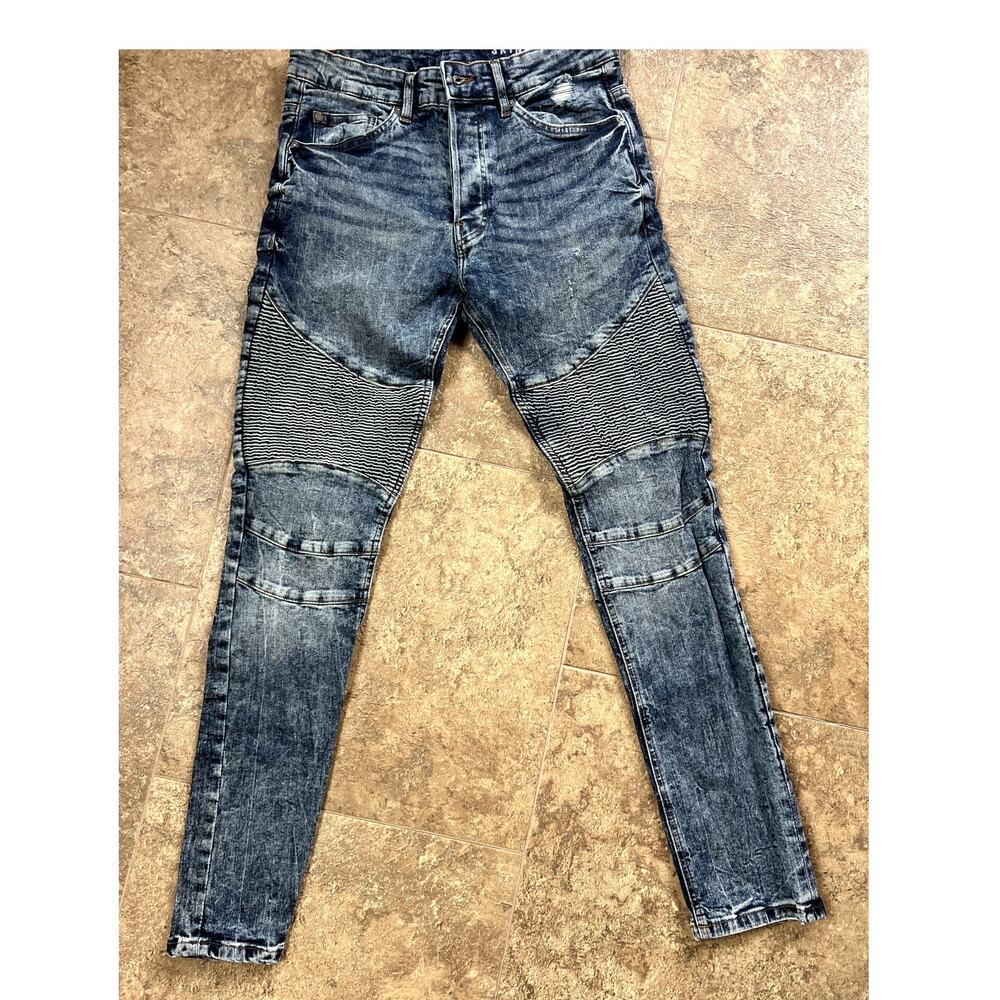 Divided by H & M Moto Button Fly Skinny Denim Jeans, Men's size 32